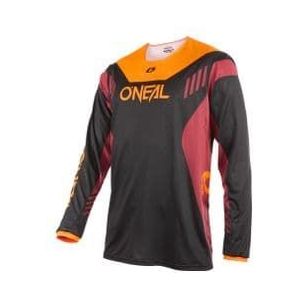 o neal element fr hybrid v 22 lange mouwen trui zwart  rood  oranje