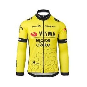 visma lease replica long sleeve jersey zwart geel