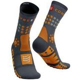 Compressport - Trekking Socks - Grijs Oranje - Wandelsokken