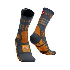 Compressport - Trekking Socks - Grijs Oranje - Wandelsokken