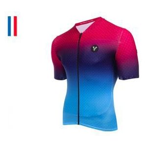 lebram vence short sleeve jersey red blue fitted