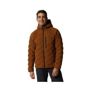 mountain hardwear stretch down hooded orange down jacket voor mannen
