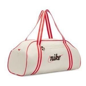 dames nike gym club beige rood sporttas