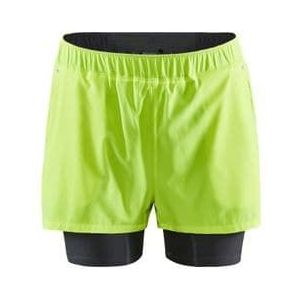 craft adv essence stretch 2 in 1 shorts fluo yellow