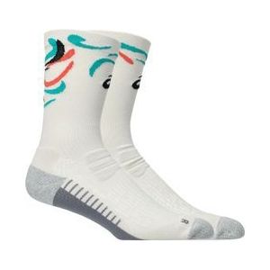 asics performance run crew beige sokken