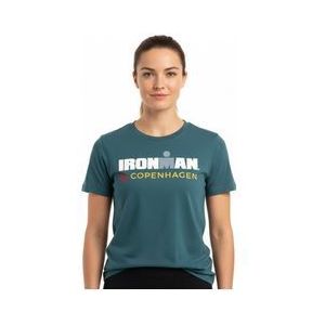 dames ironman kopenhagen turquoise blauw korte mouw t shirt
