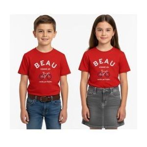 rubb r beau red short sleeve t shirt kind