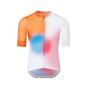 le col pro air jersey met korte mouwen wit oranje multi