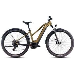 cube reaction hybrid performance 500 allroad trapeze elektrische hardtail mtb shimano cues 9s 500 wh 29  gold lime 2025