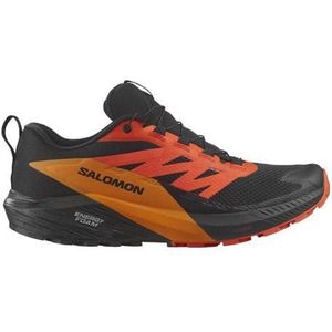 salomon sense ride 5 gtx trailschoenen zwart  oranje