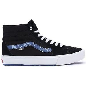 vans sk8 hi marble schoenen zwart  wit  blauw