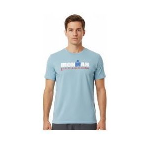 ironman barcelona heren hemelsblauw korte mouw t shirt