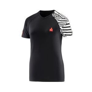 compressport ironman dazzle damestrui korte mouw zwart wit