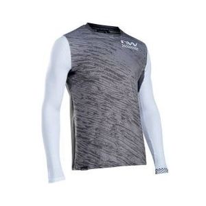 northwave bomb jersey met lange mouwen groen grijs