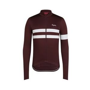 rapha brevet jersey bruin wit herenstrui met lange mouwen