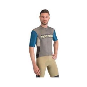 sportful supergiara logo jersey met korte mouwen grijs blauw