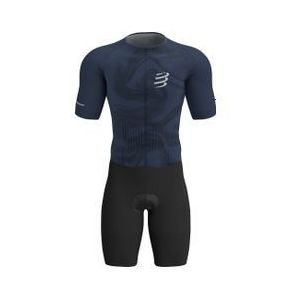 heren compressport aero ss trisuit blauw
