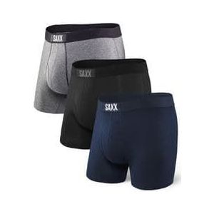 saxx boxer pack de 3 ultra zwart grijs blauw