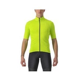 castelli perfetto ros 2 wind short sleeve jersey fluo yellow