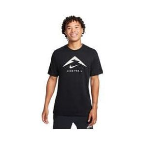 nike dri fit trail logo short sleeve jersey black