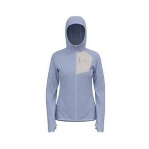 dames odlo ascent blue grey hooded fleece  p  strong