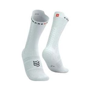 compressport pro racing socks v4 0 bike white black