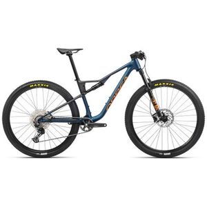 orbea oiz h30 full suspension mtb shimano deore 12s 29  moondust blue leo orange 2023