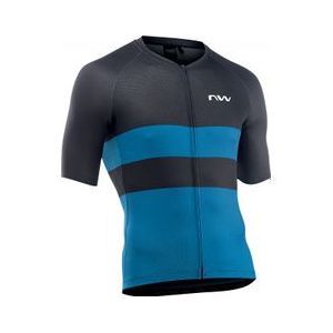 northwave blade air short sleeve jersey zwart blauw