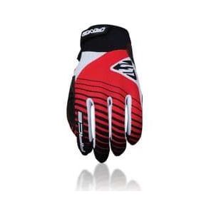 five race red  black kids long gloves