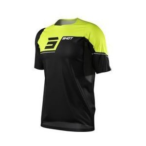 shot rogue revolt short sleeve jersey zwart  geel