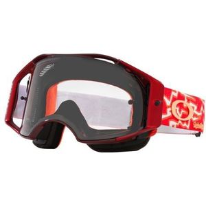 oakley airbrake mtb goggle x troy lee designs red  clear lenses  ref  oo7107 25