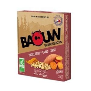 3 baouw organic energy bars sweet potato cashew curry 25g