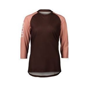 poc mtb pure women s 3 4 sleeve jersey dark light brown