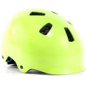 bontrager jet wavecel helm vis green  royal blue teenager