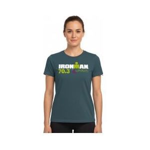 dames ironman 70 3 luxemburg turquoise blauw korte mouw t shirt