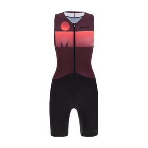 santini x ironman audax aero mouwloos trisuit zwart  koraal vrouwen