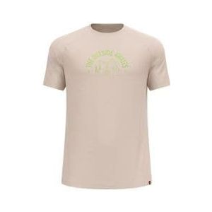 odlo ride 365 performance wol 130 print beige t shirt