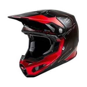 fly racing fly formula s carbon legacy fullface helm carbon rood  zwart
