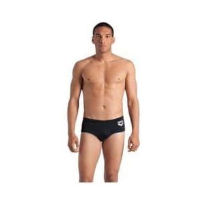 arena one big logo men s low rise swimsuit zwart zilver