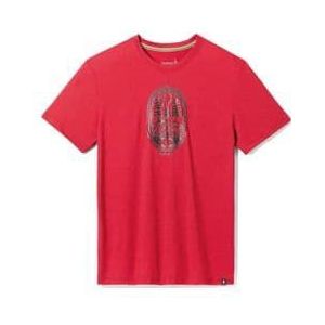 t shirt manches courtes smartwool mtn trail graphic sst rouge