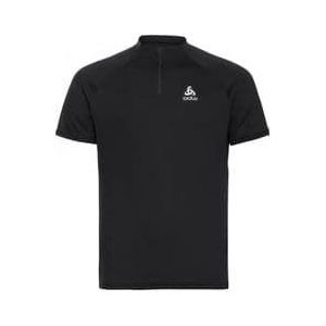 odlo essential trail short sleeve 1 2 zip jersey black
