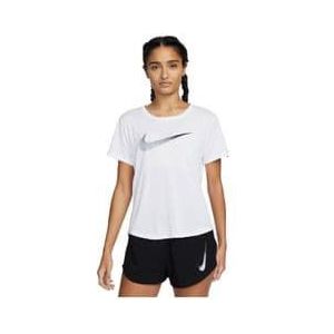 nike dri fit swoosh women s short sleeve jersey white