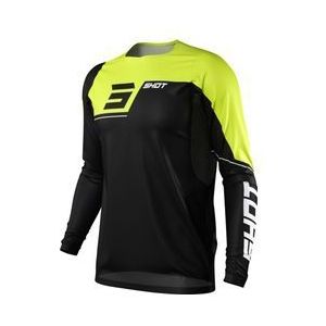 shot rogue revolt long sleeve jersey zwart  geel