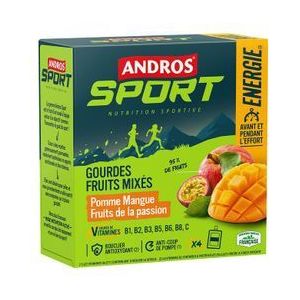 andros sport energy appel mango passievrucht 4x90g