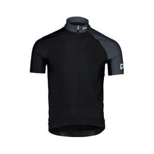 poc essential road mid short sleeve jersey black grey
