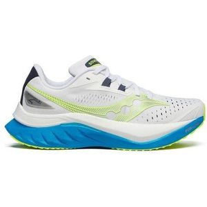 saucony endorphin speed 4 hardloopschoenen wit geel blauw dames