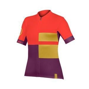 endura fs260 vrouwen trui met korte mouwen granaatappel rood geel