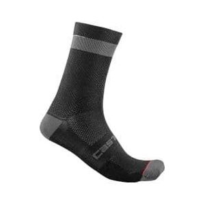 castelli alpha 18 sokken zwart  grijs