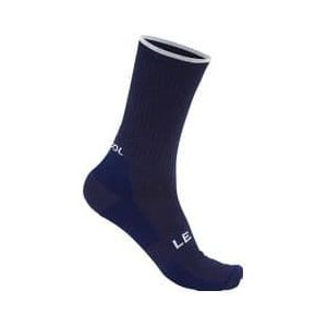 sokken met hoge kraag blauw wit