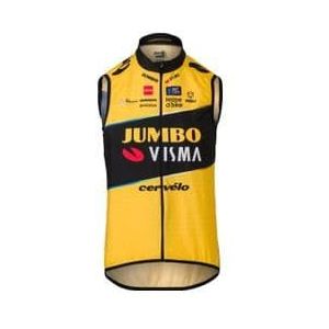 agu team jumbo visma 2023 yellow sleeveless jacket